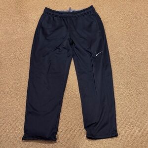 Nike Men’s Black Track Pants with Silver Swoosh